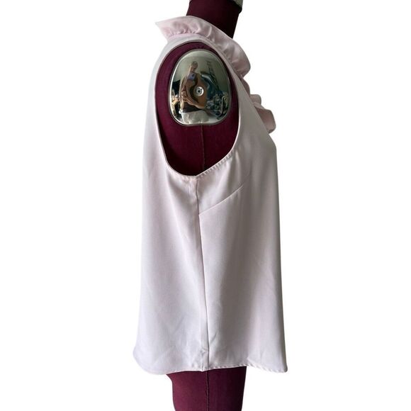 J Crew Ruffled Sleeveless Top Blouse  size M Light Pink - Picture 6 of 7